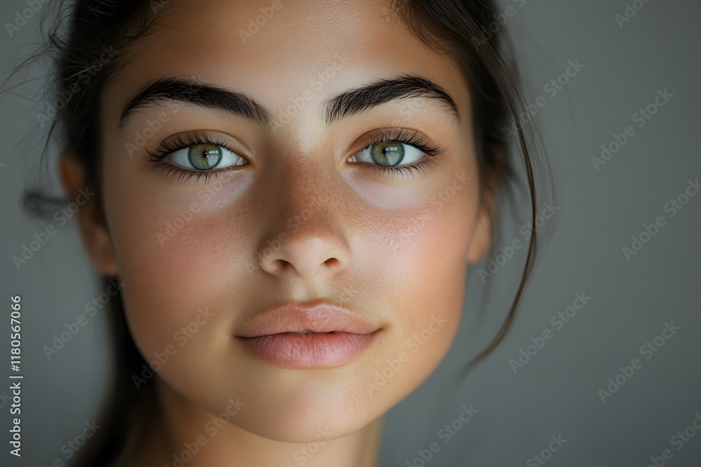 Fototapeta premium beautiful woman with glowing skin, Generative AI