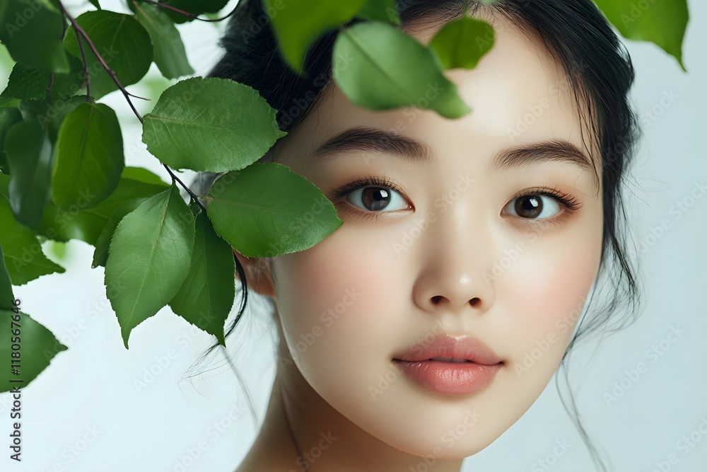 beautiful woman with glowing skin, Generative AI beautiful woman with glowing skin, Generative AI
