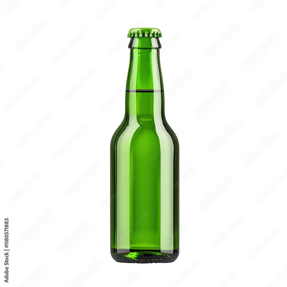 Green Glass Bottle with No Label Design Green Glass Bottle with No Label Design