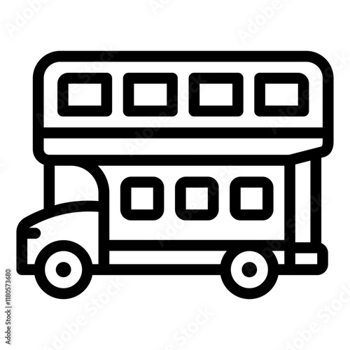 Double decker bus representing British public transportion