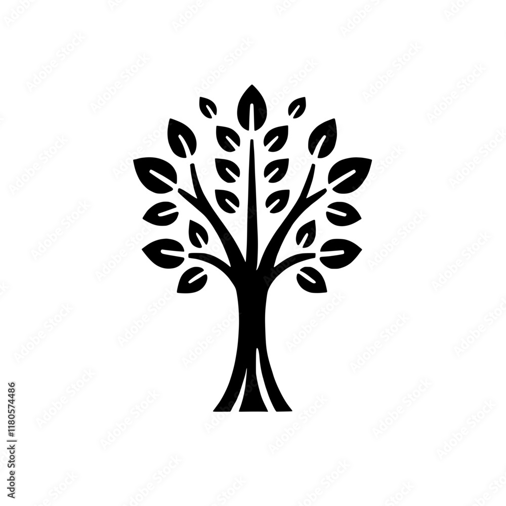 Fototapeta premium Elegant Tree of Life Icon 