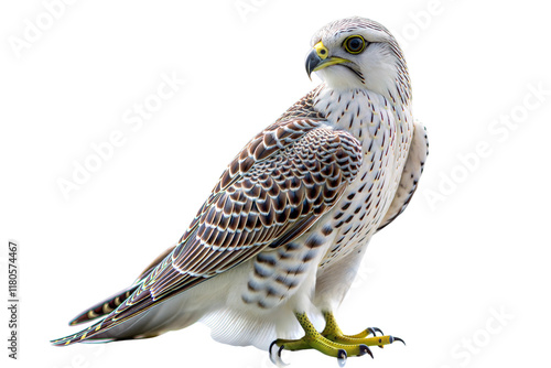 Gyrfalcon on Black Background