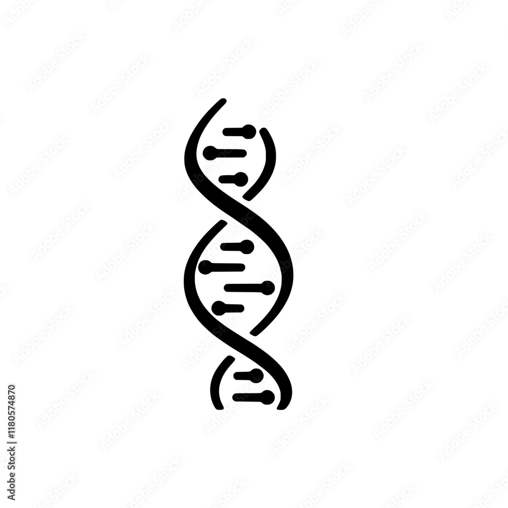 DNA Double Helix: A clean and simple illustration of a DNA double helix. Perfect for science, genetics, and biotechnology concepts. DNA Double Helix: A clean and simple illustration of a DNA double helix. Perfect for science, genetics, and biotechnology concepts.
