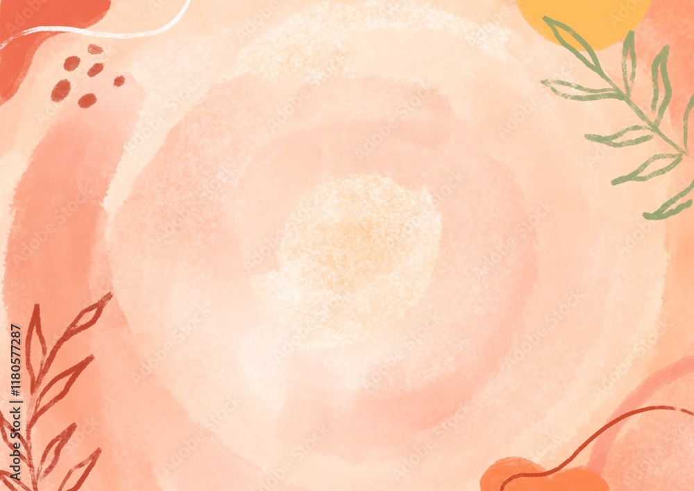 Fototapeta premium watercolor background with floral