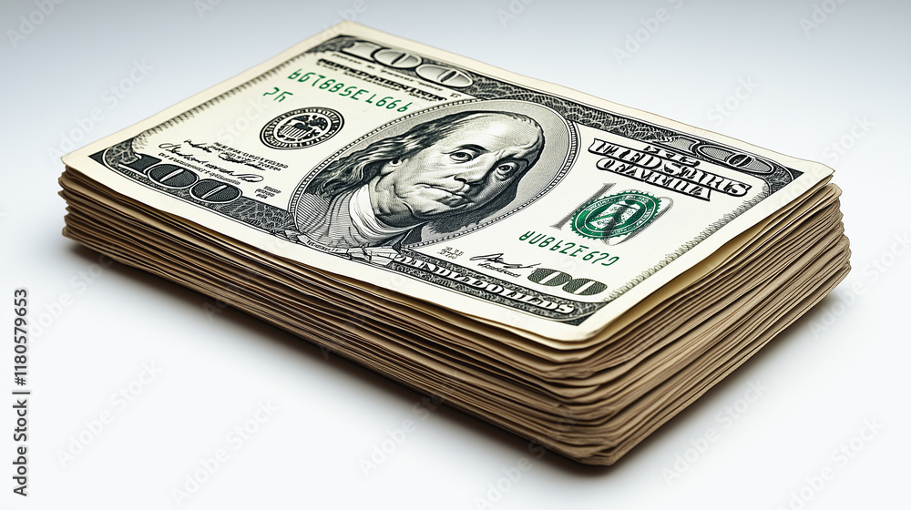 Stack of One Hundred Dollar Bills Stack of One Hundred Dollar Bills