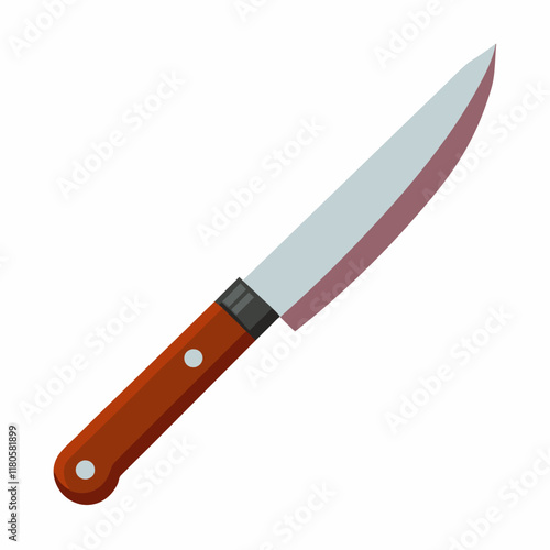 Colorful of a knife on a White Background - Vector Illustration