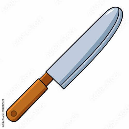 Colorful of a knife on a White Background - Vector Illustration