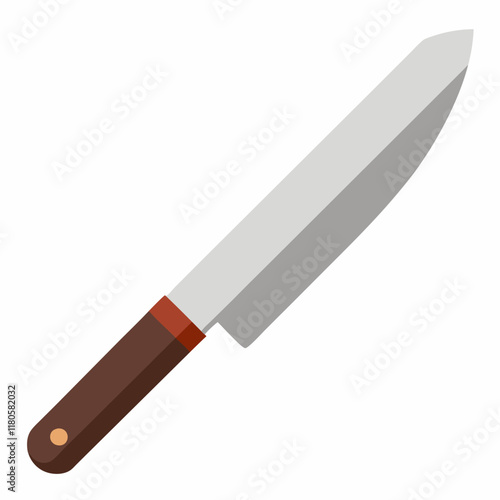 Colorful of a knife on a White Background - Vector Illustration