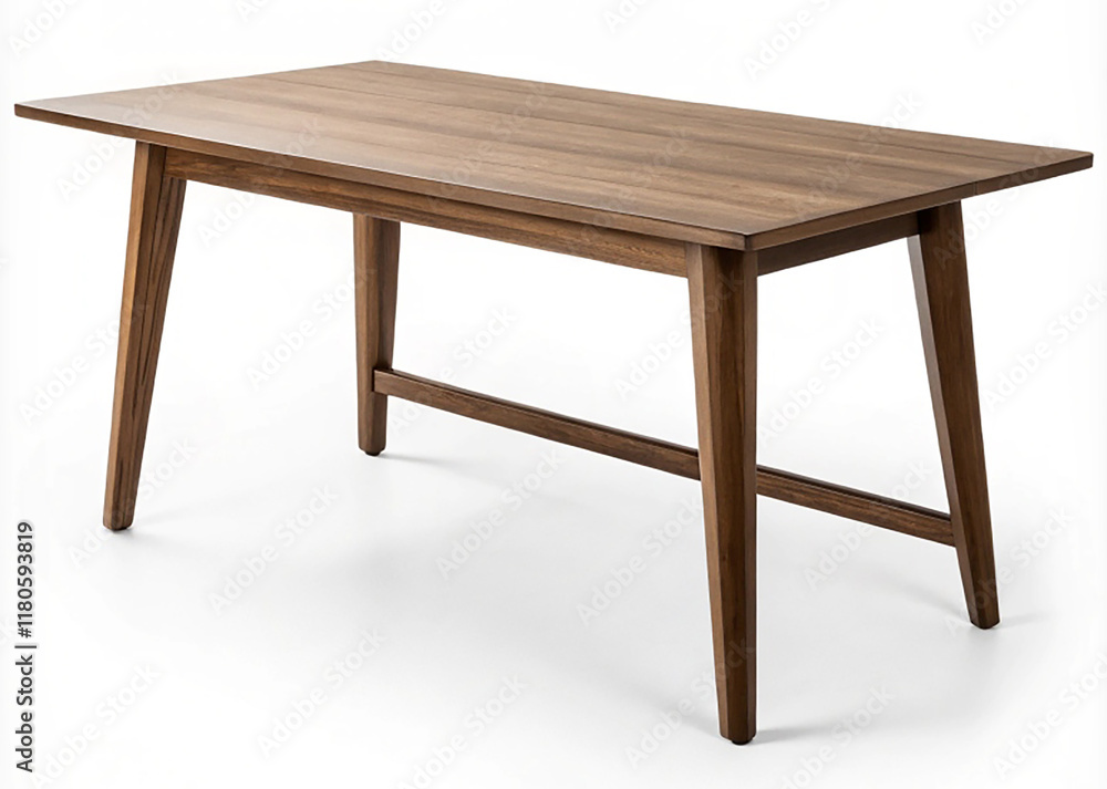 Modern brown wooden table isolated on white background Modern brown wooden table isolated on white background