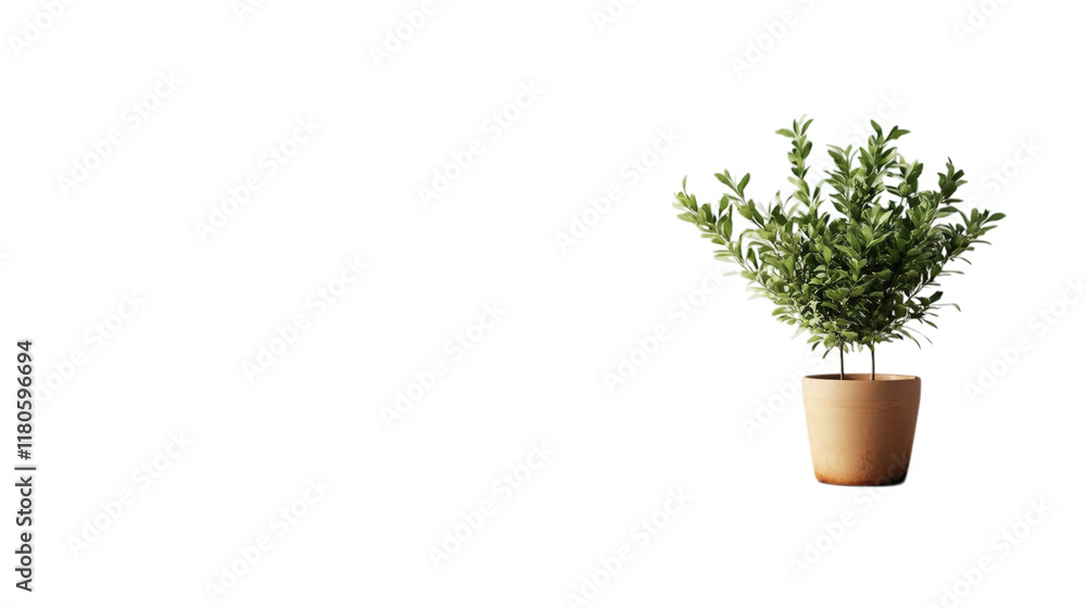 Wooden floor with a potted plant adding a natural aesthetic isolated on white background Wooden floor with a potted plant adding a natural aesthetic isolated on white background
