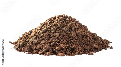 Wallpaper Mural Rich Brown Soil Texture, Close Up Pile of Dirt heap earth macro image isolated on transparent background png Torontodigital.ca