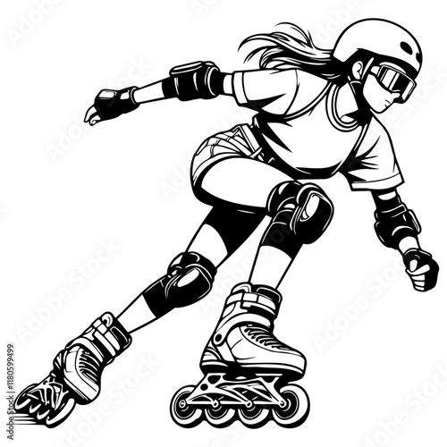 Roller Derby Skate Illustration.