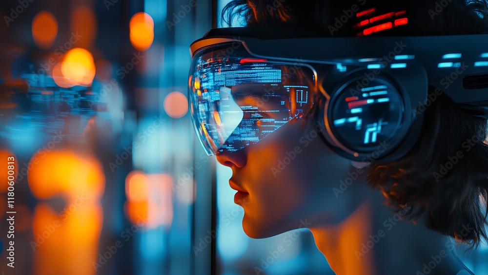 Futuristic Augmented Reality Headset – Immersive Tech Experience in Virtual Worlds Futuristic Augmented Reality Headset – Immersive Tech Experience in Virtual Worlds