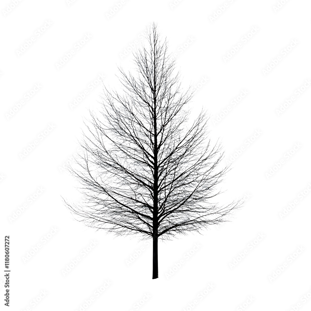 Obraz premium tree Advertisement isolated on white background full depth of field 