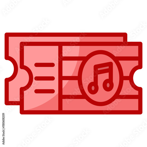 Concert Ticket  Icon Element For Design