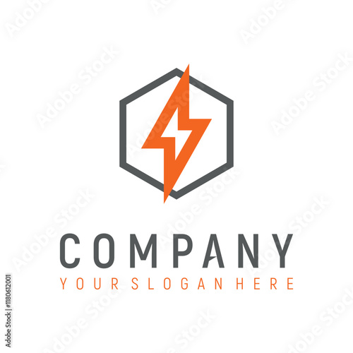 Flash Electric logo design element vector template