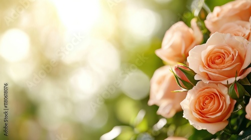 Pruning roses in a sunlit garden for vibrant blooms and healthy growth photo