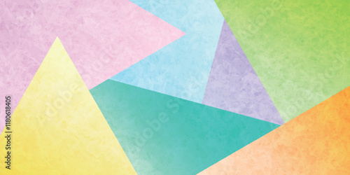 カラフル　和柄　幾何学　模様　背景