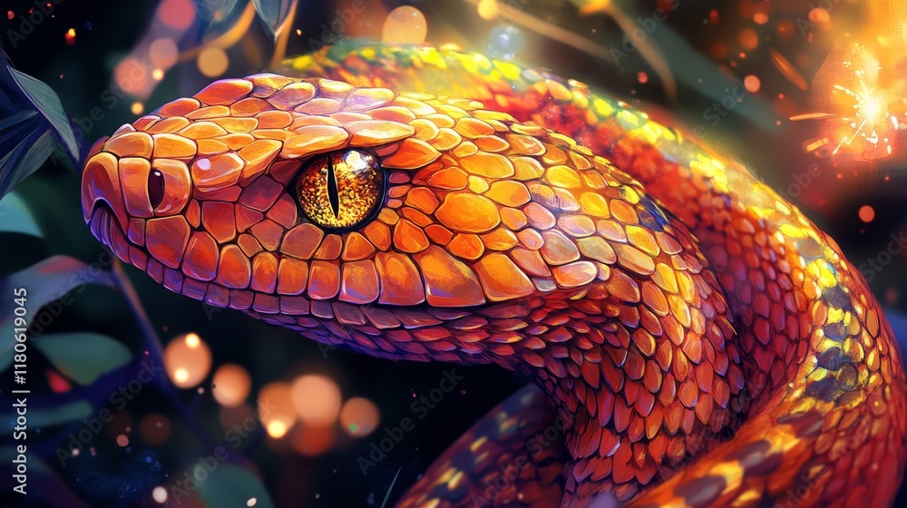 97.Snake for New Year Day Illustration