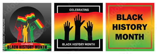 Celebrating Black History Month with vibrant colors and symbolic elements.