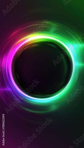 Vibrant Neon Circle Abstract Background for Modern Designs