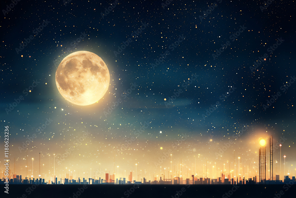 Fototapeta premium enchanting geometric moon