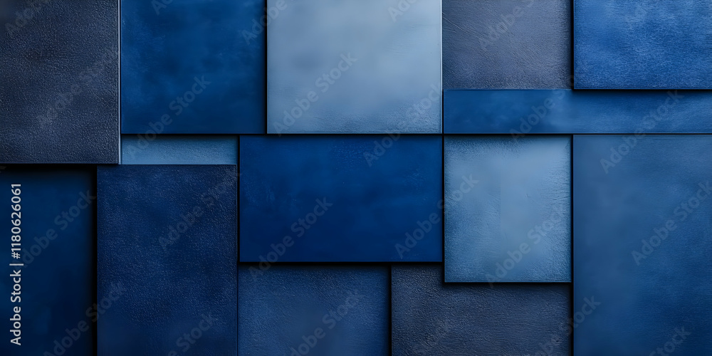 Naklejka premium Abstract Blue 3D Geometric Background