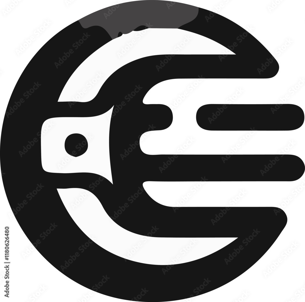 Obraz premium sketch silhouette icon logo abstract symbol fashion technology future