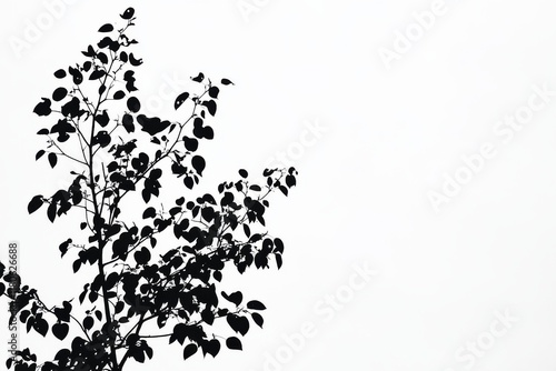 Stunning monochrome leaf of a tree captures nature's elegance.