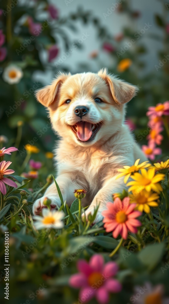 Cheerful wonderful beautiful dog lively Cheerful wonderful beautiful dog lively