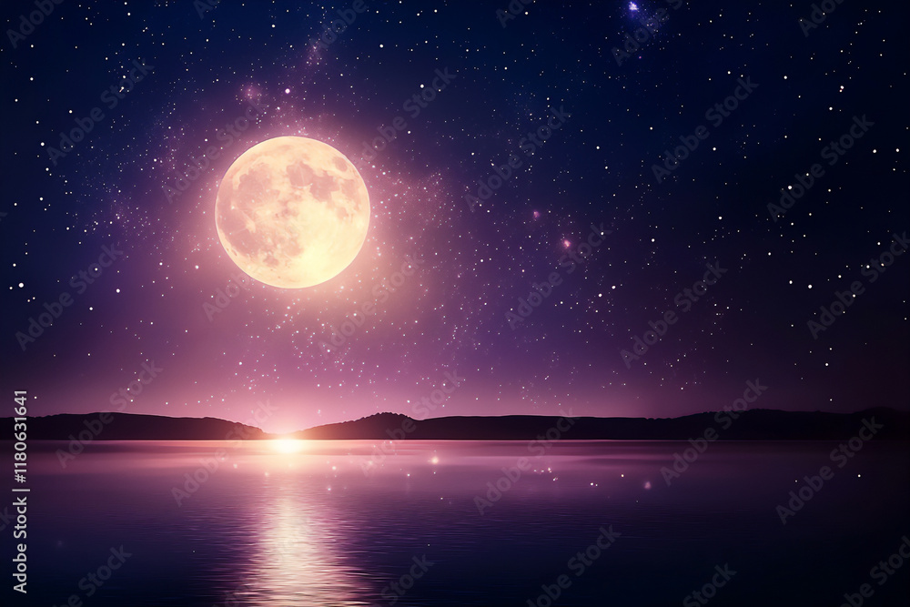 Naklejka premium magical geometric moon