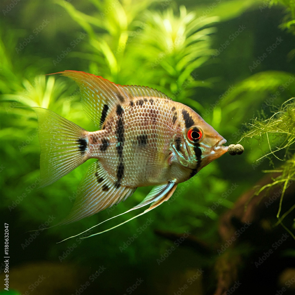 Colorful Fish Swimming in Aquarium Tank Colorful Fish Swimming in Aquarium Tank