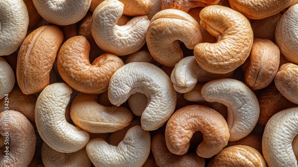 Close-up of cashew nuts background. Top view of cashew nuts Close-up of cashew nuts background. Top view of cashew nuts
