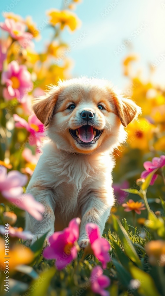 Cheerful wonderful beautiful dog lively Cheerful wonderful beautiful dog lively