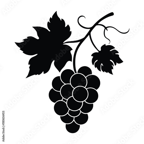 silhouette of grapes