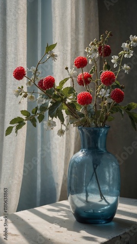 Raspberry in vase