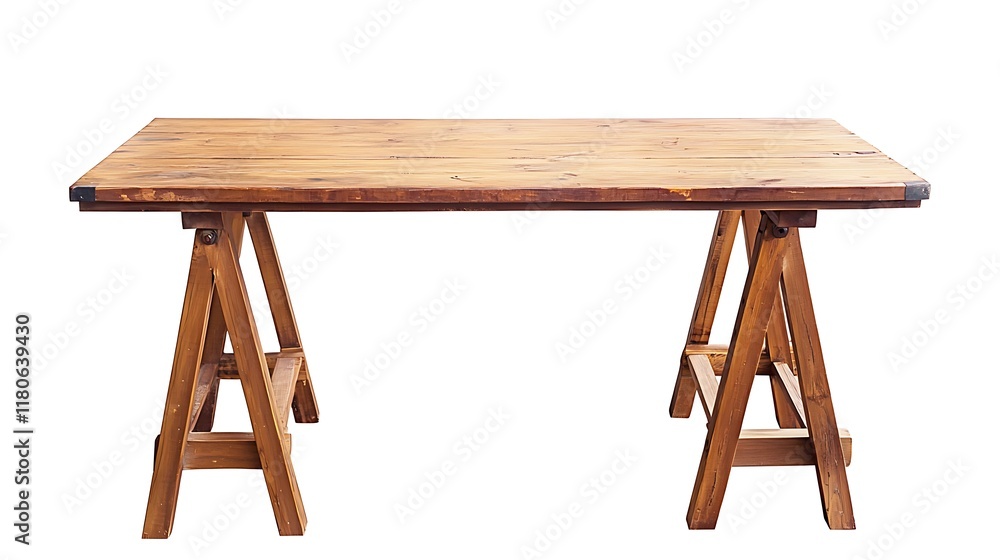 A wooden table with a wooden frame and a wooden top A wooden table with a wooden frame and a wooden top