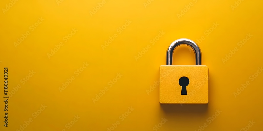 Fototapeta premium Digital Security Padlock Protecting Cybersecurity Information and Data Cybersecurity Concept with Encrypted Lock Safeguarding Access to Private Digital Assets