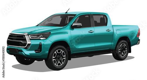 car truck silver grey art 3d 4x4 vector template element sign symbol logo template vector graphic design illustration isolated white suv trip