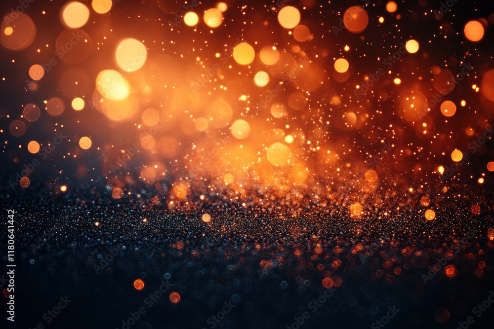 Fototapeta premium Sparkling Golden Lights Abstract Background