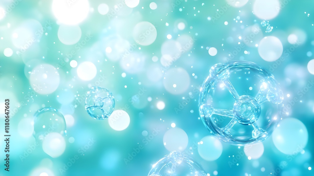 aqua molecular structure background - abstract backgrounds aqua molecular structure background - abstract backgrounds