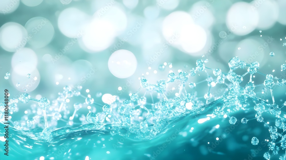 aqua molecular structure, water splash - abstract backgrounds aqua molecular structure, water splash - abstract backgrounds