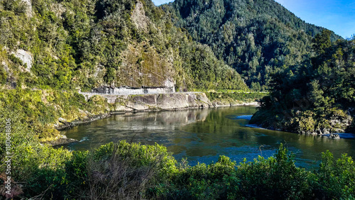 River scenery in the Lower Buller gorge between Westport and Inangahua Junction photo