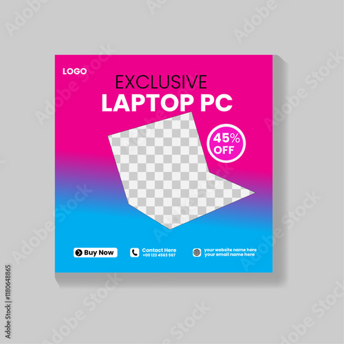 Gadget Social Media Post Template, Product sale and promotional banner
