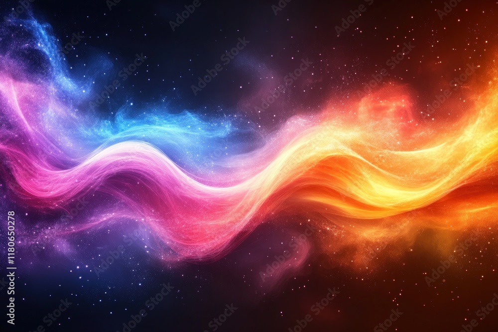Fototapeta premium Cosmic Waves: A Symphony of Color and Light
