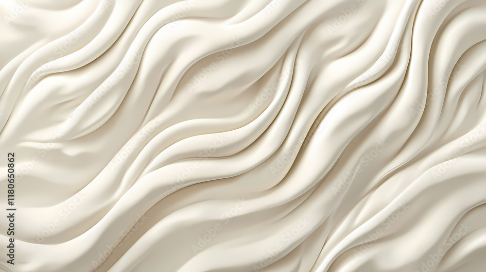 Soft cream faux fur fabric with textured wavy pattern. Snowwoven. Illustration Soft cream faux fur fabric with textured wavy pattern. Snowwoven. Illustration
