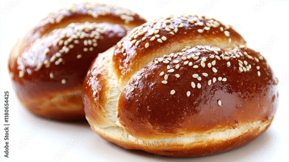Two golden-brown sesame seed buns, freshly baked. Perfect for websites, blogs, or recipes showcasing baked goods. Two golden-brown sesame seed buns, freshly baked. Perfect for websites, blogs, or recipes showcasing baked goods.