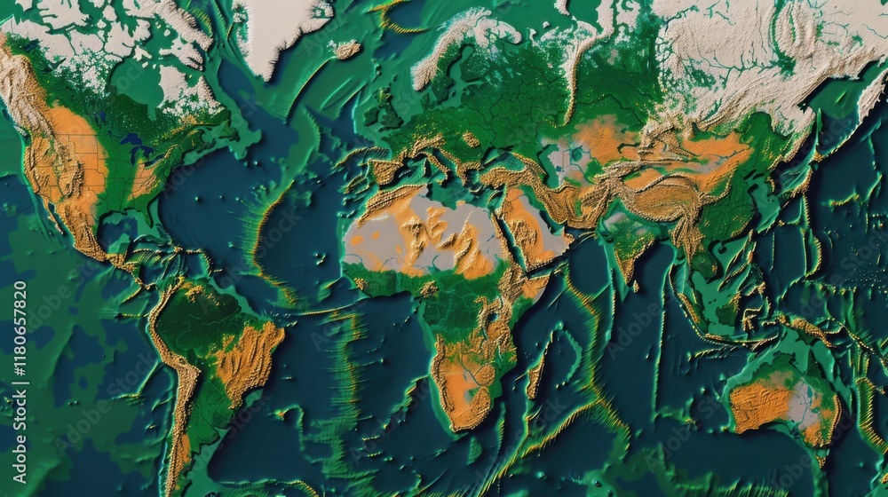 Fototapeta premium Art World Map