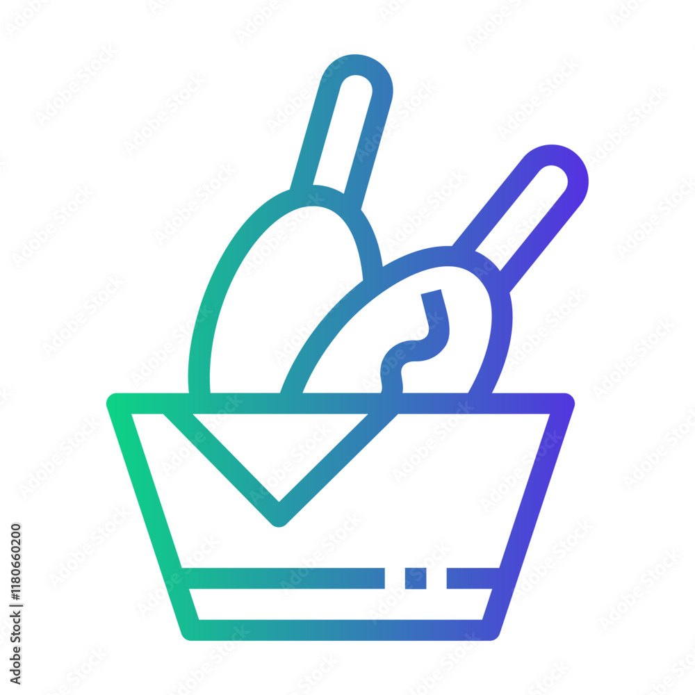 corndog Line Gradient Icon corndog Line Gradient Icon