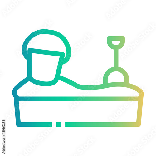 sandbox Line Gradient Icon